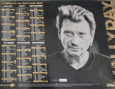 CALENDRIER 2023 COLLECTOR ! JOHNNY HALLYDAY /BELMONDO EUR 9,00
